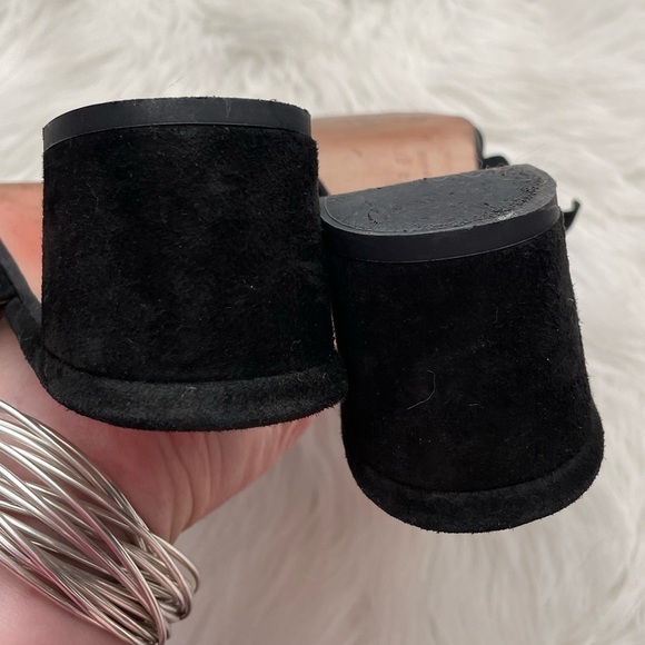 Patricia Green Black Suede Ruffle Sandals - Picture 7 of 8